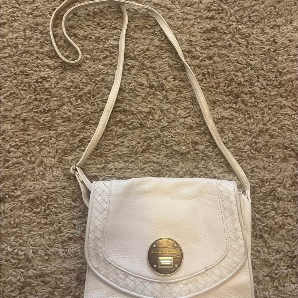 Elliott Lucca Elegant Cream Crossbody Bag